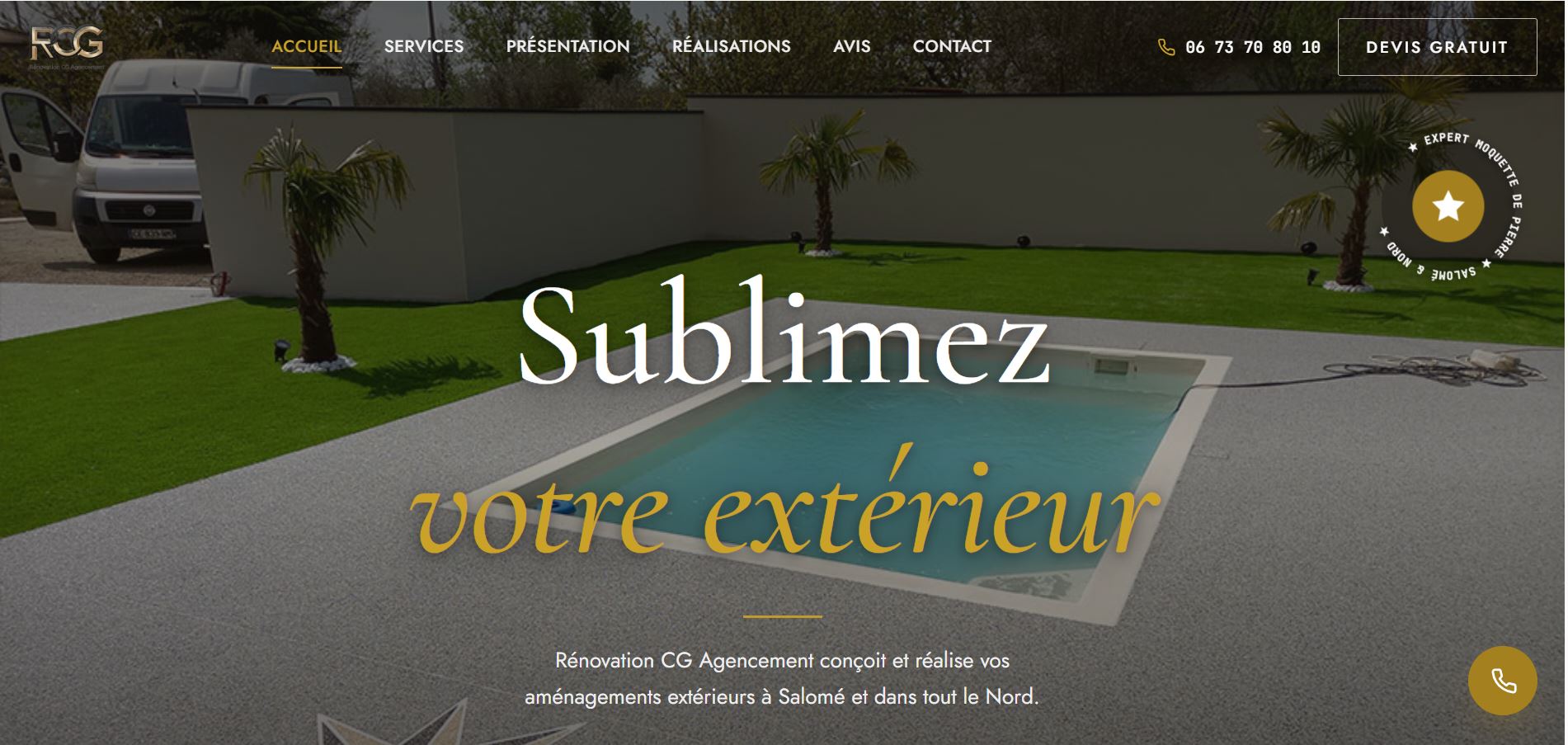 Site web Rénovation CG Agencement